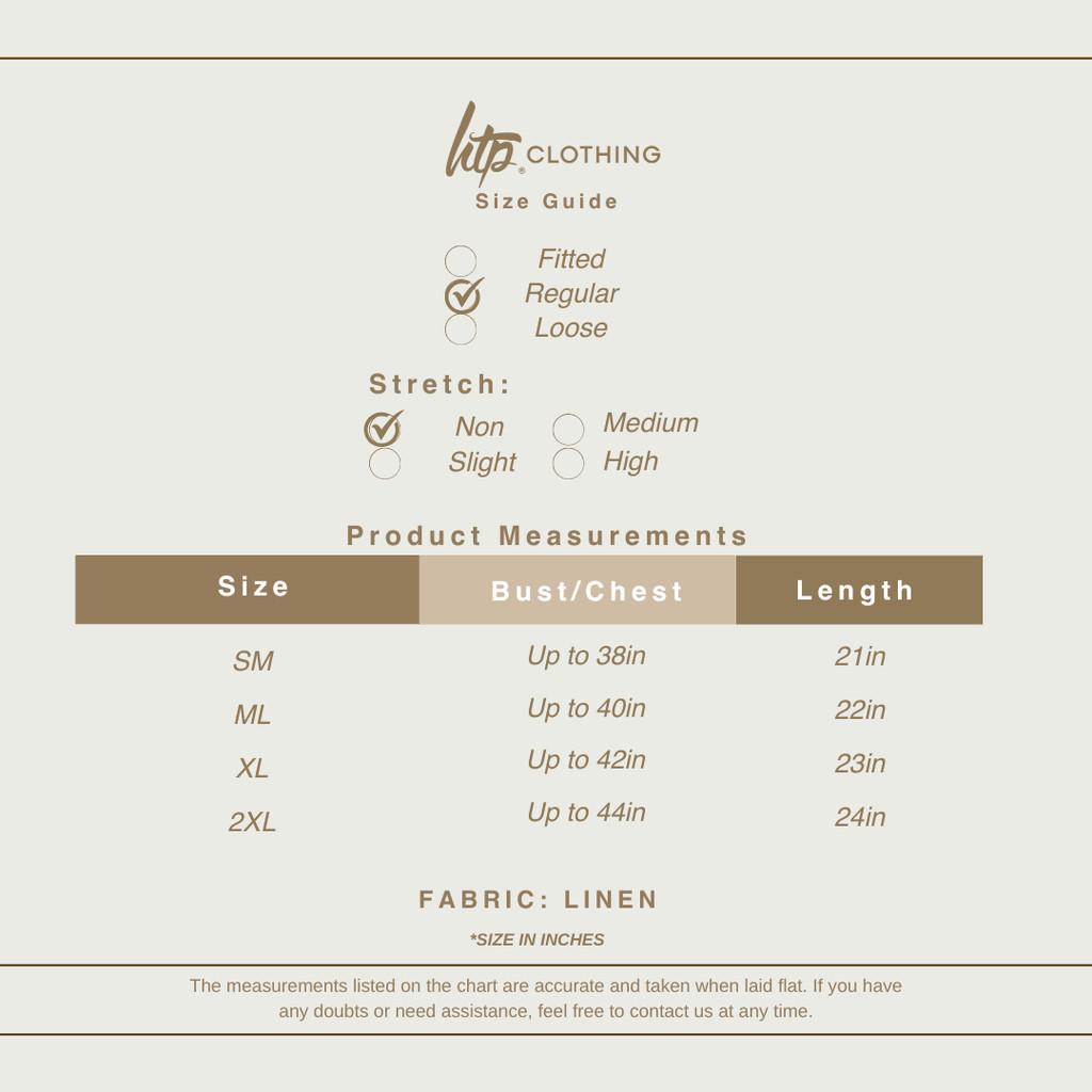 HTP Open Collar Linen Top For Women