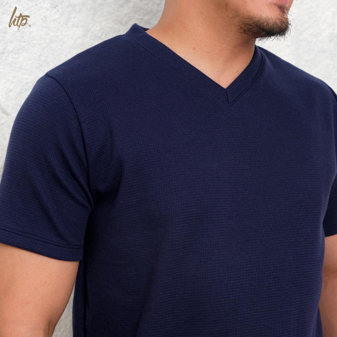 HTP Men's V-neck Waffle Tee