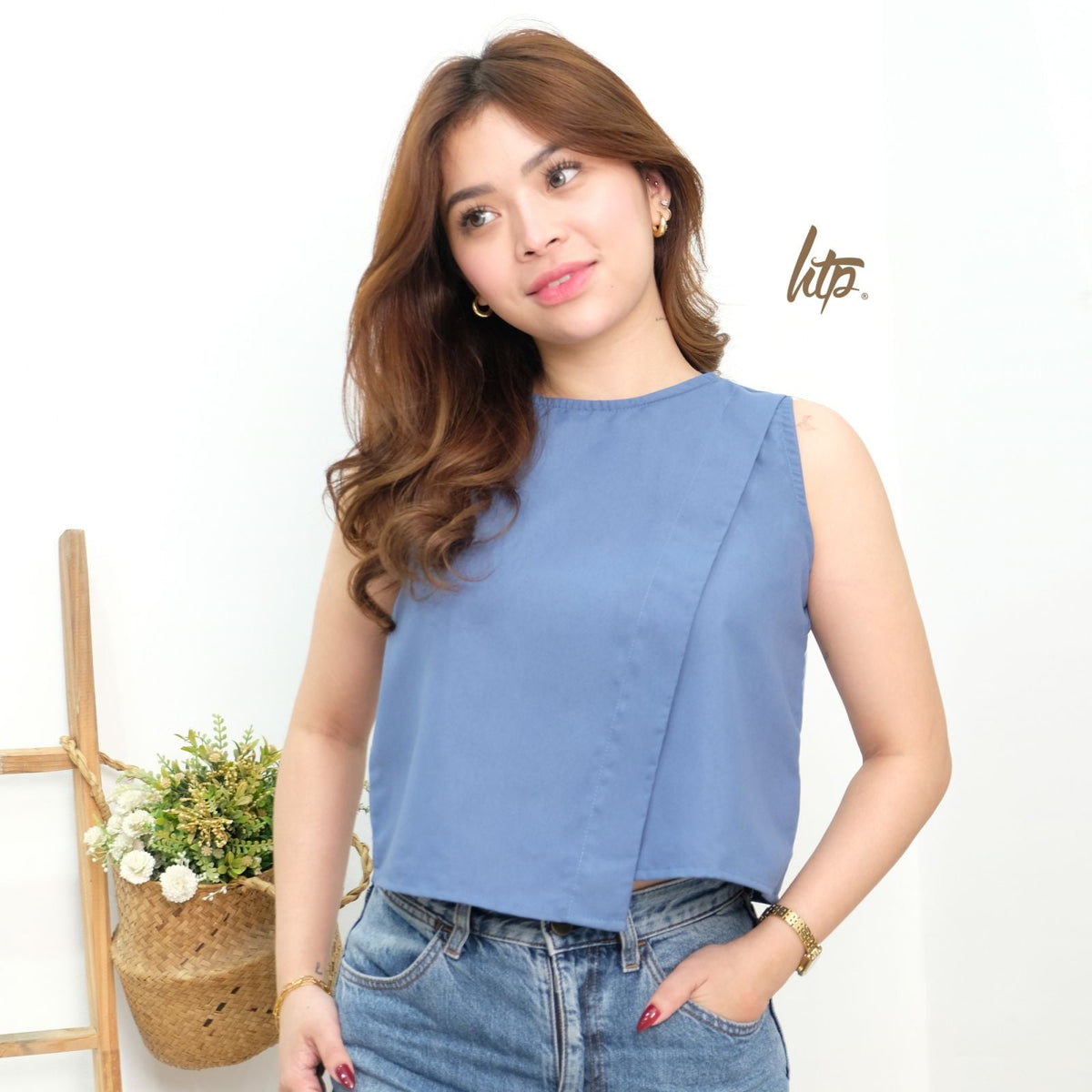 HTP Overlap Sleeveless Top for Women