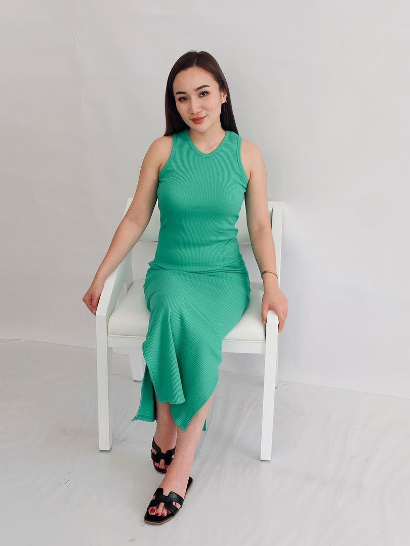 HTP Ribbed Chunky SL Maxi Dress