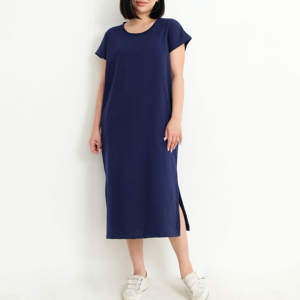HTP Cotton Slit Maxi Dress