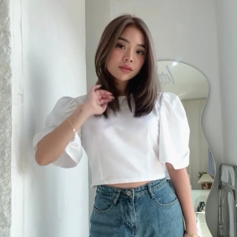 HTP Cropped Modern Filipiniana Top