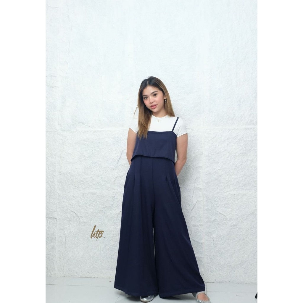 HTP Strappy Overlay Jumpsuit