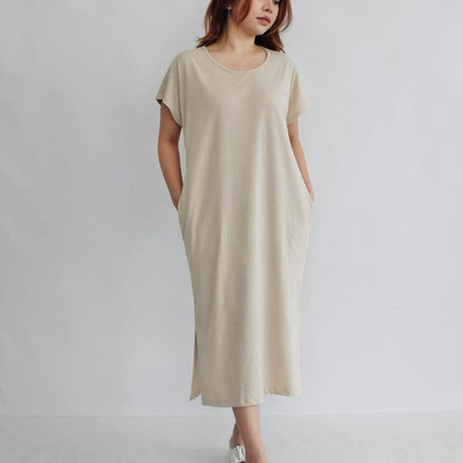 HTP Cotton Slit Maxi Dress