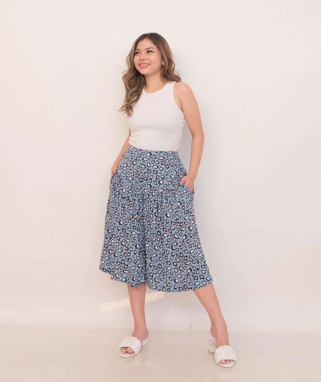 HTP Highwaist Ruffled Culottes with Pockets