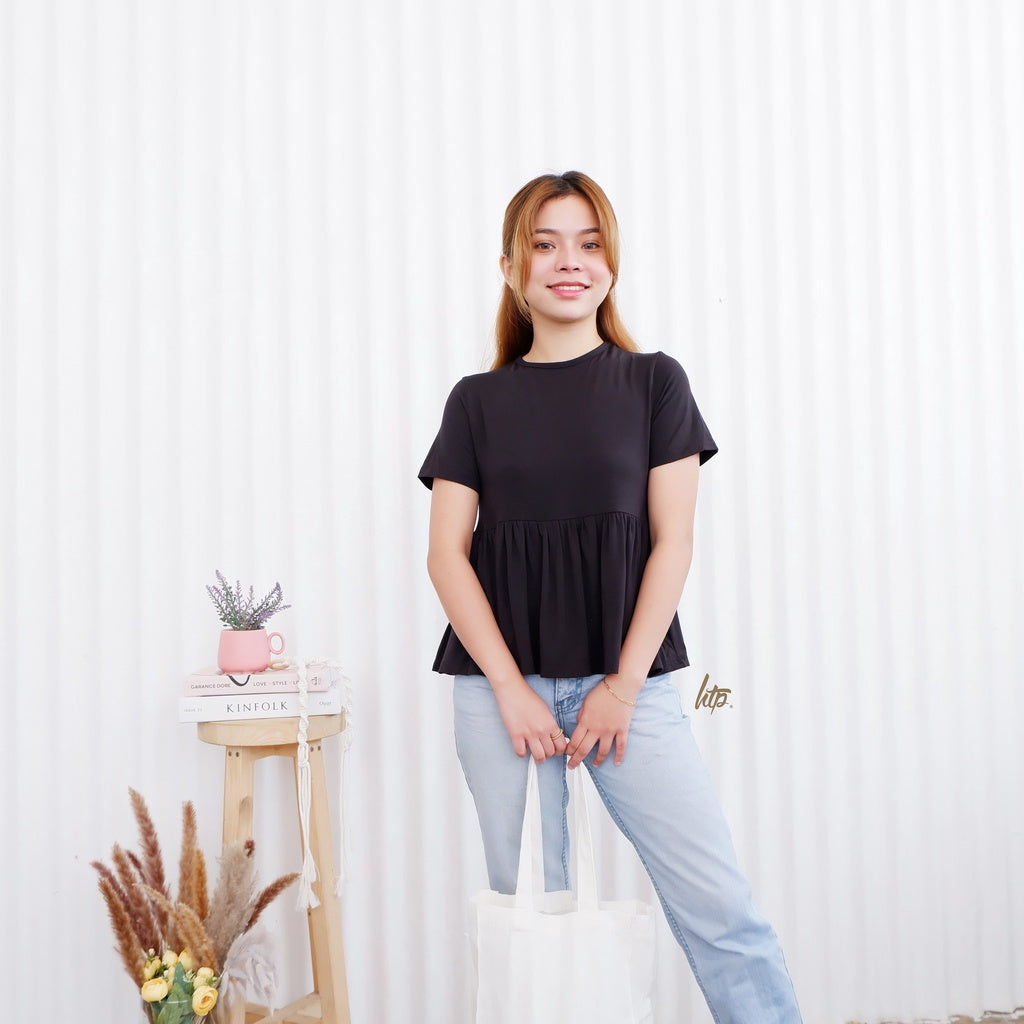 HTP Korean Peplum Cotton Top For Women