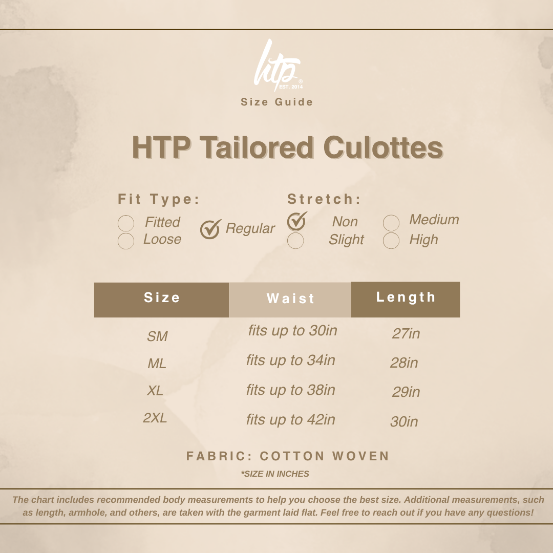 HTP Tailored Culottes for Women
