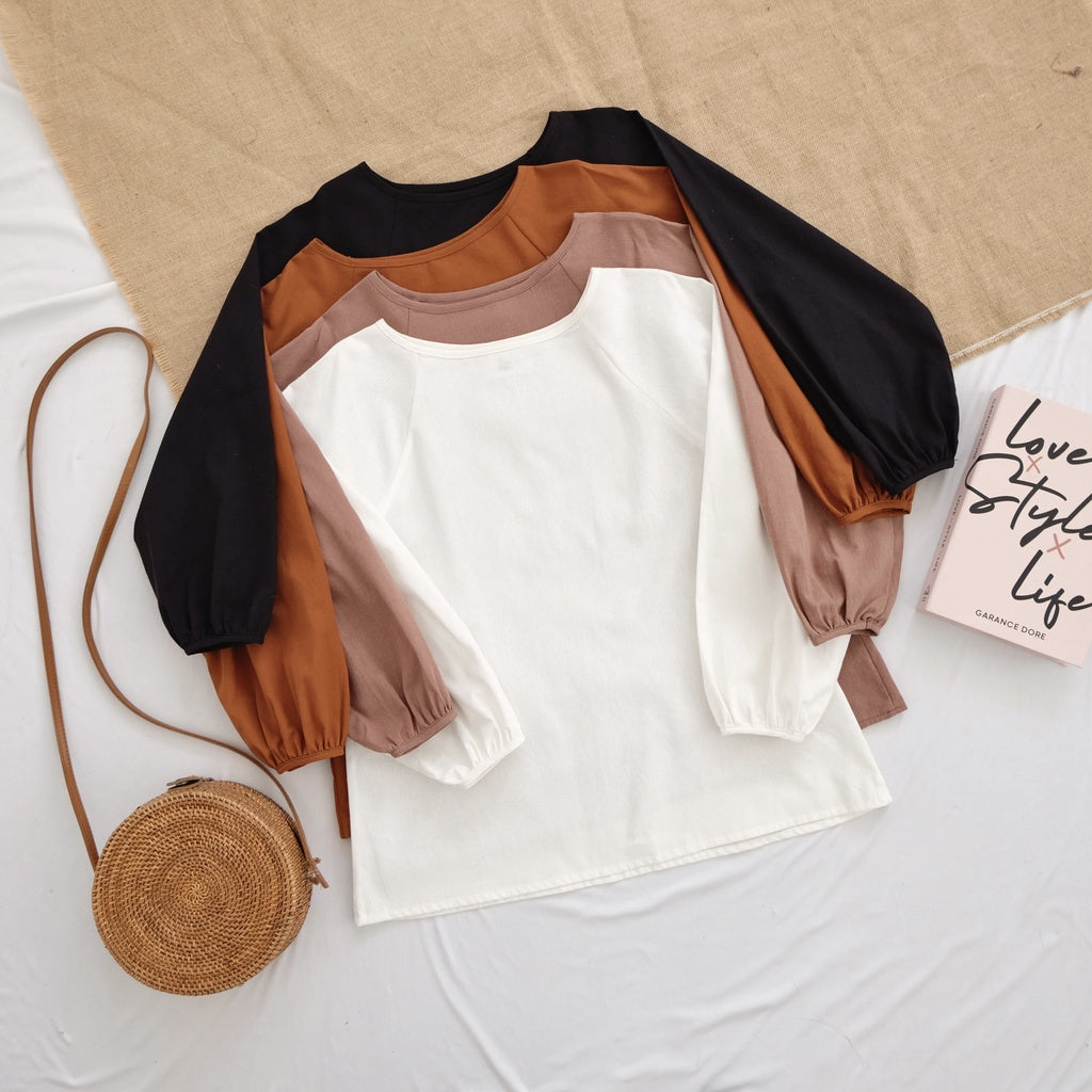 HTP Raglan Bishop Sleeve Blouse - Top for Women