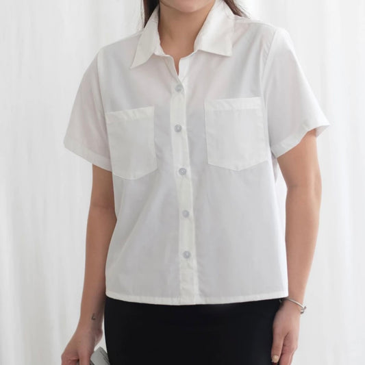 HTP Poplin Button Down Shirt With Double Pockets