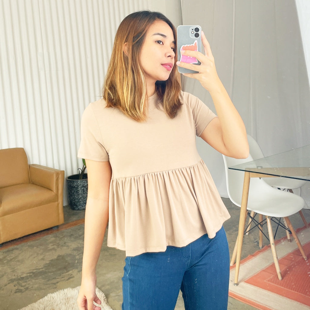 HTP Korean Peplum Cotton Top For Women