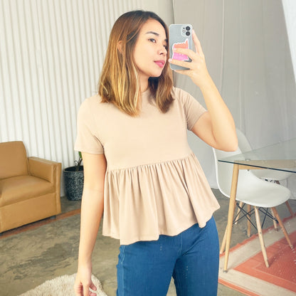 HTP Korean Peplum Cotton Top For Women