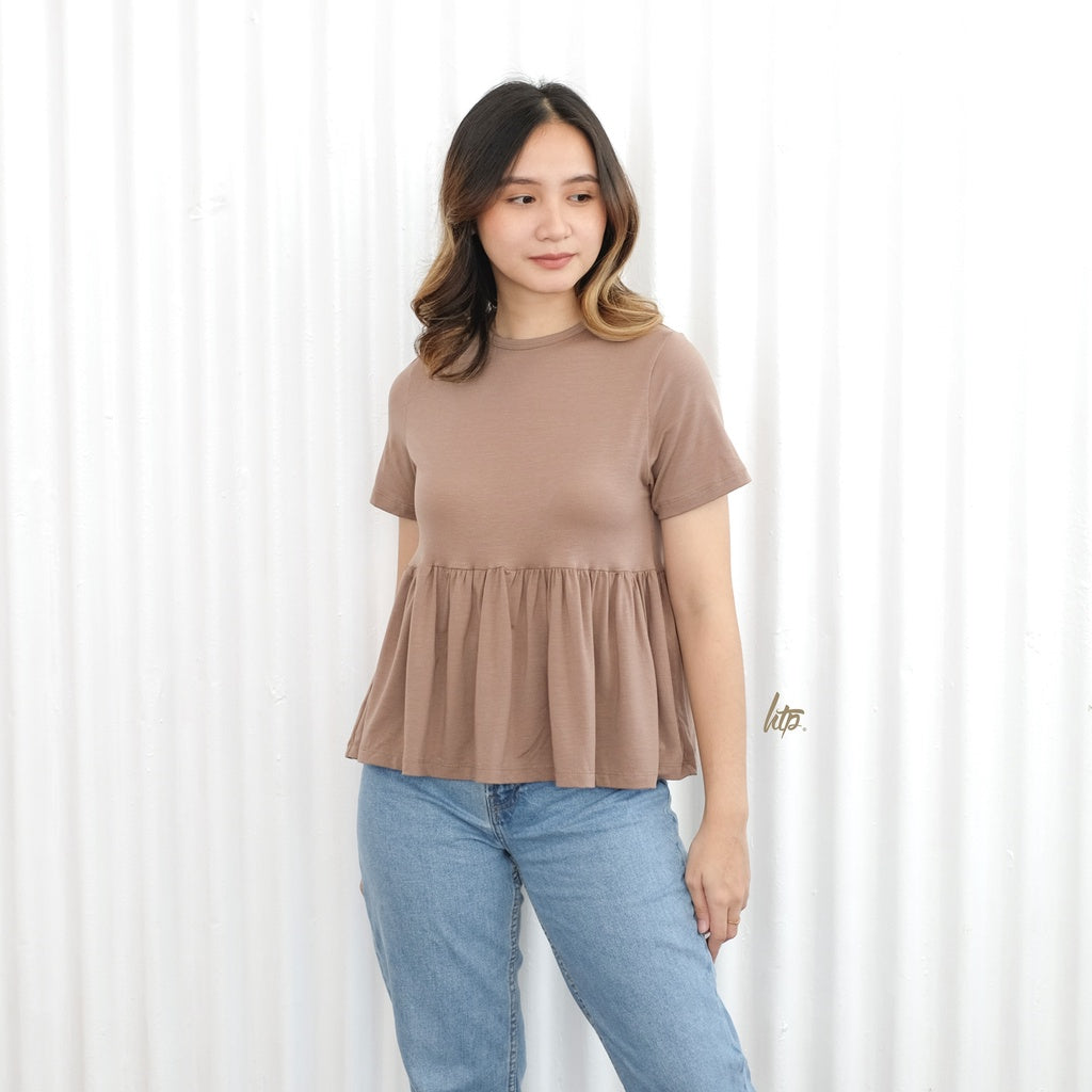 HTP Korean Peplum Cotton Top For Women