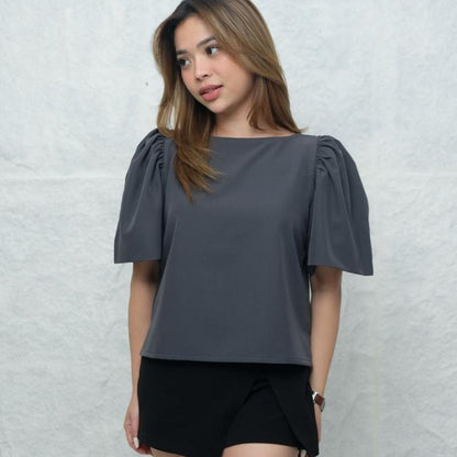 HTP Modern Filipiniana Boatneck Top for Women