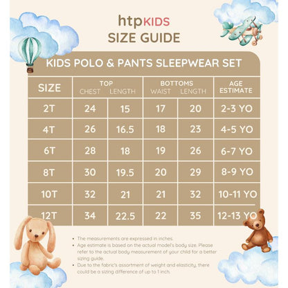HTP Kids Polo & Pants Sleepwear Set