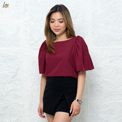 HTP Modern Filipiniana Boatneck Top for Women