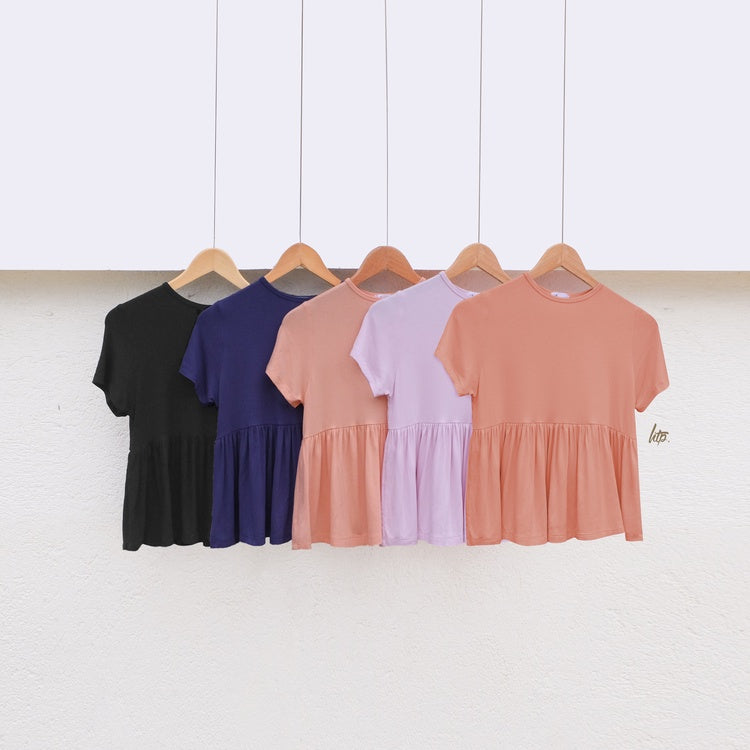 HTP Korean Peplum Cotton Top For Women