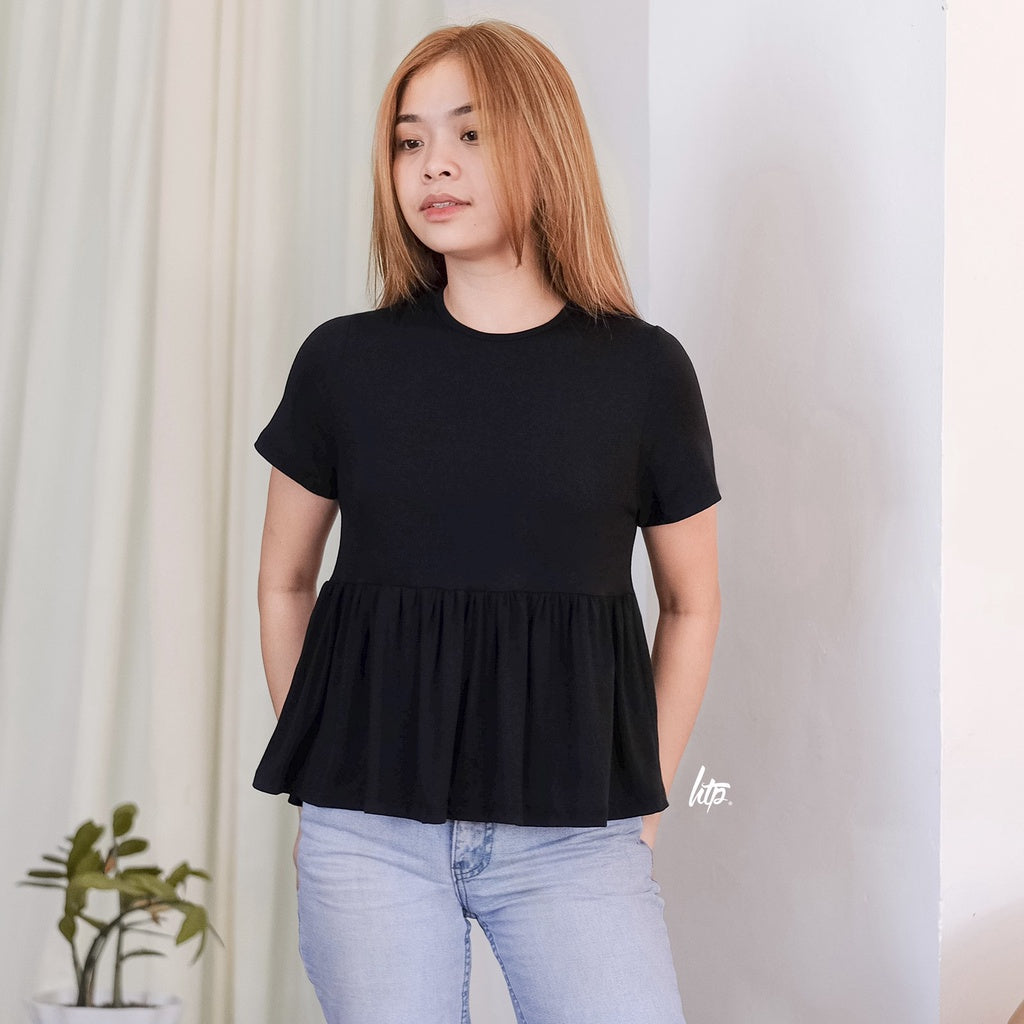 HTP Korean Peplum Cotton Top For Women