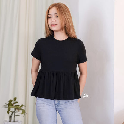 HTP Korean Peplum Cotton Top For Women