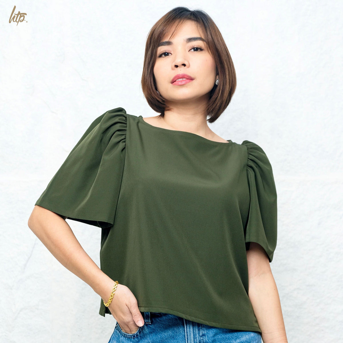 HTP Modern Filipiniana Boatneck Top for Women