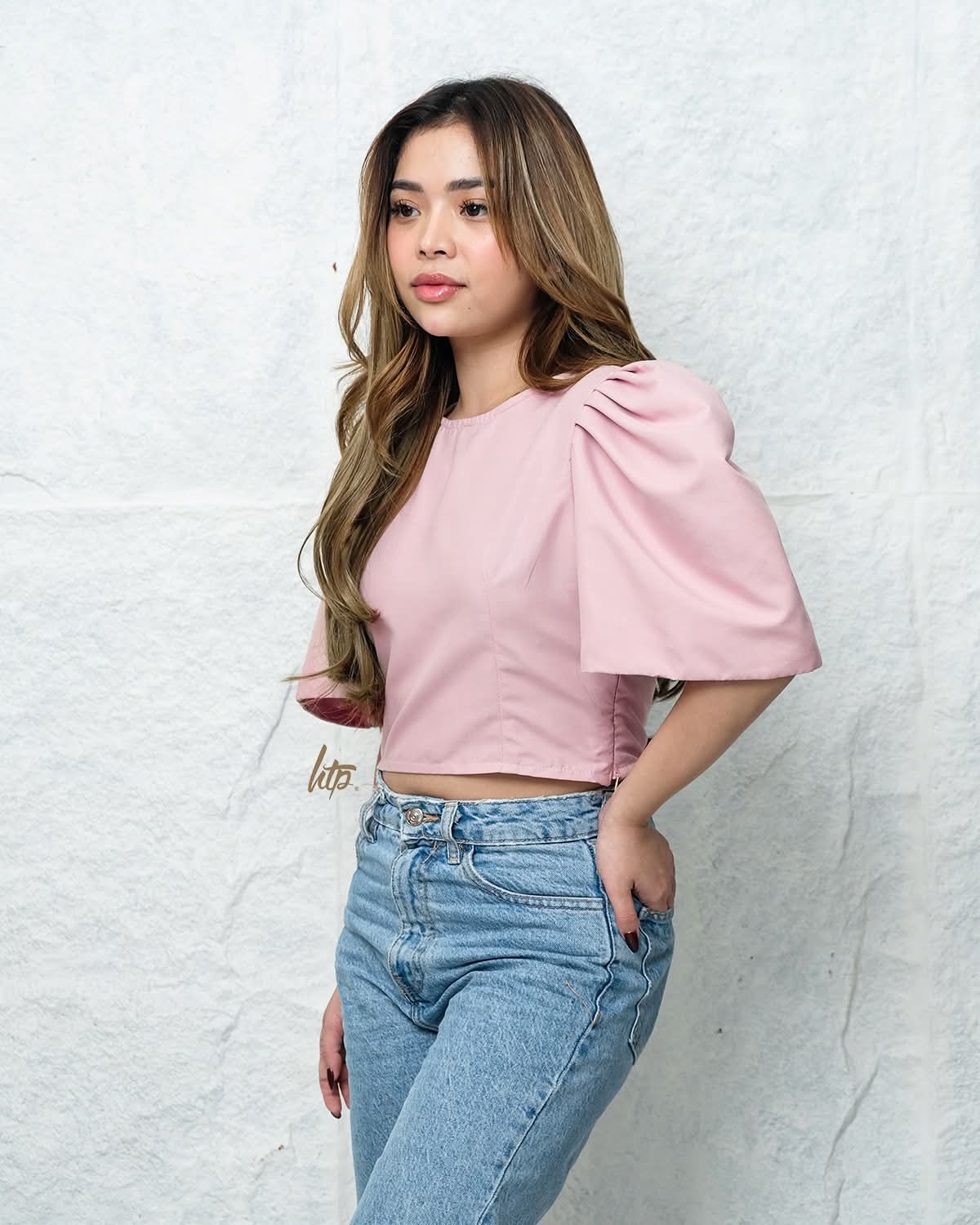 HTP Cropped Modern Filipiniana Top