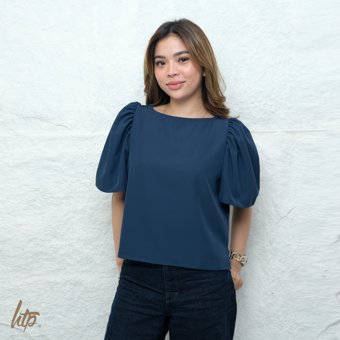 HTP Modern Filipiniana Boatneck Top for Women