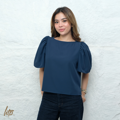 HTP Modern Filipiniana Boatneck Top for Women