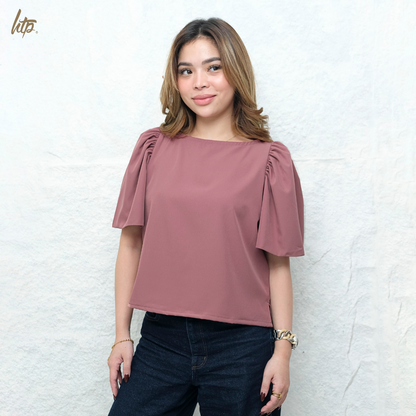 HTP Modern Filipiniana Boatneck Top for Women