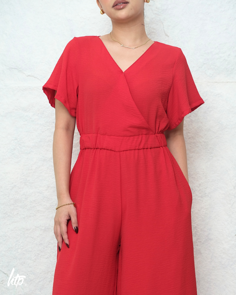HTP Overlap Wide Jumpsuit