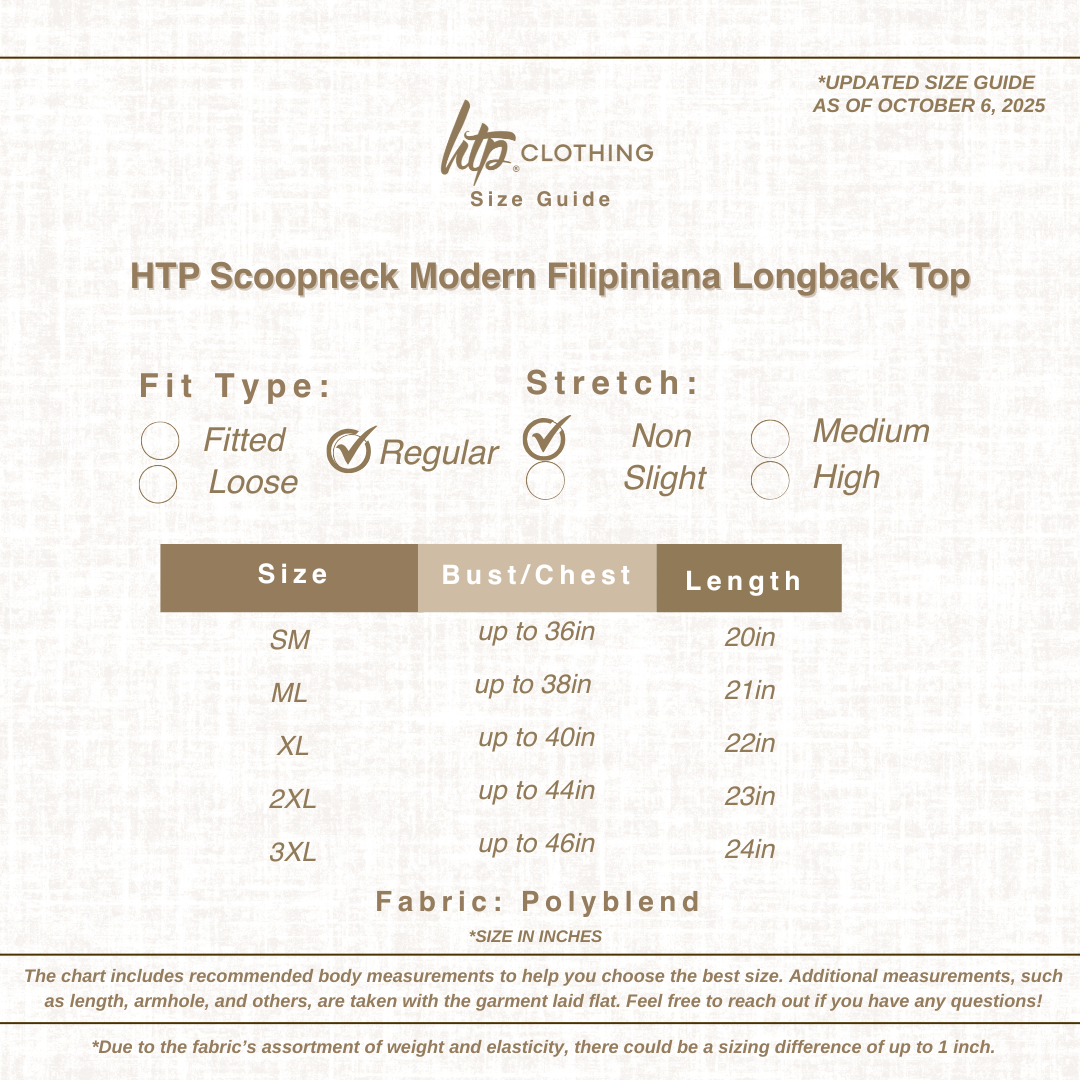 HTP Scoopneck Modern Filipiniana Longback Top