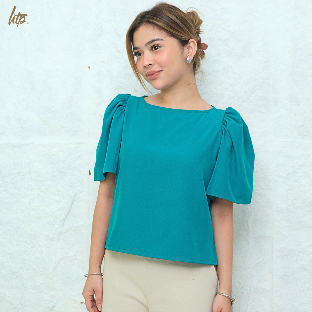 HTP Modern Filipiniana Boatneck Top for Women