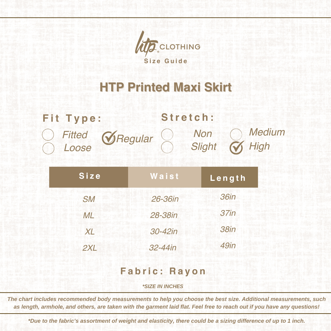 HTP Printed Maxi Skirt