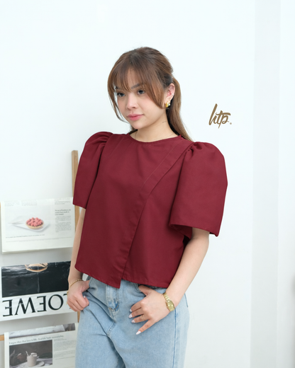 HTP Overlap Modern Filipiniana Top For Women