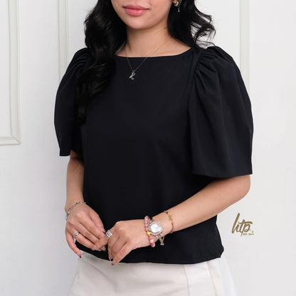 HTP Modern Filipiniana Boatneck Top for Women