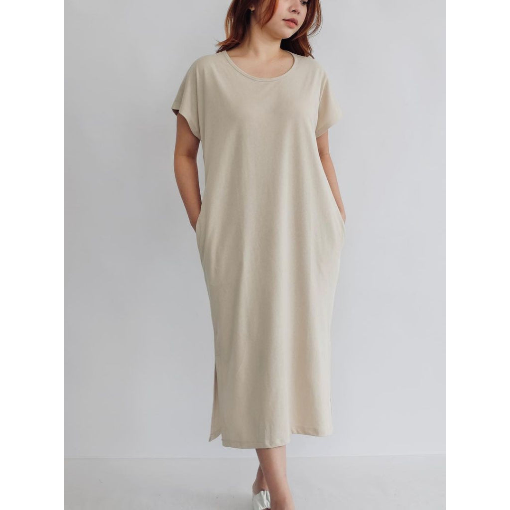 HTP Cotton Slit Maxi Dress