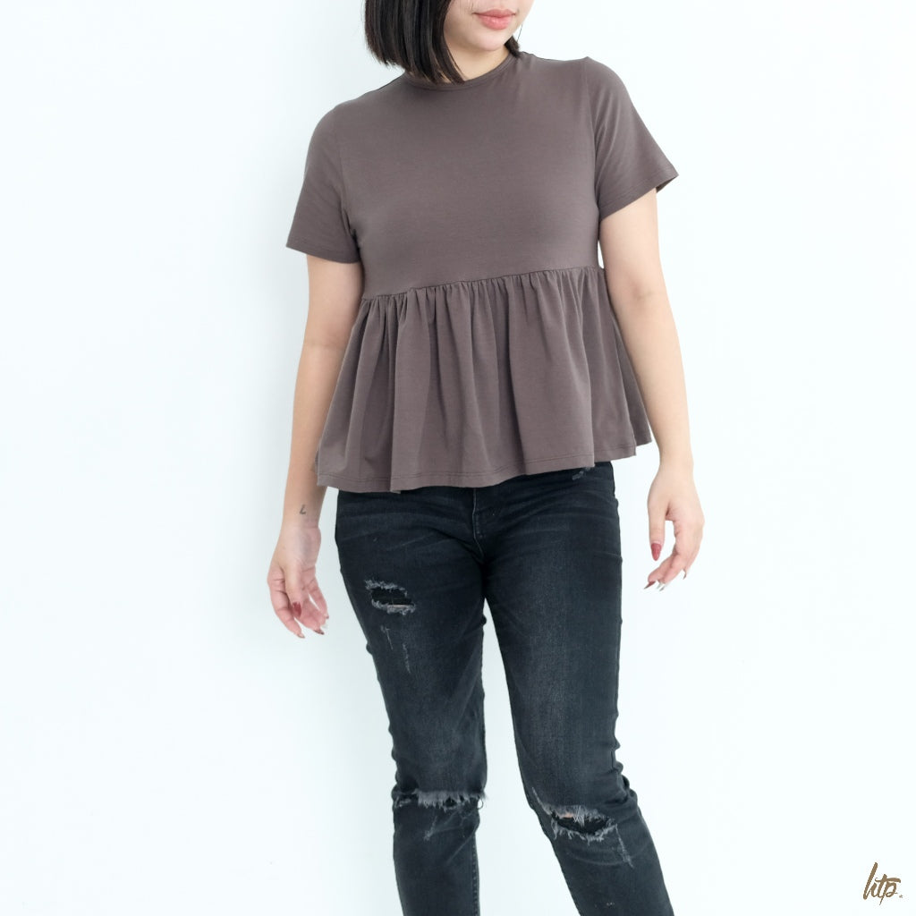 HTP Korean Peplum Cotton Top For Women