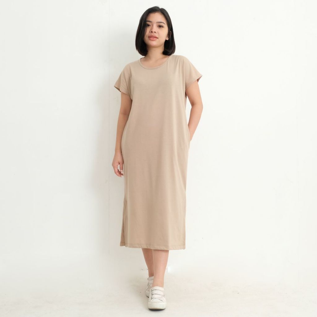 HTP Cotton Slit Maxi Dress
