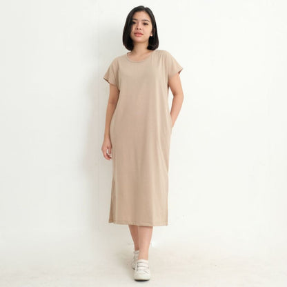 HTP Cotton Slit Maxi Dress