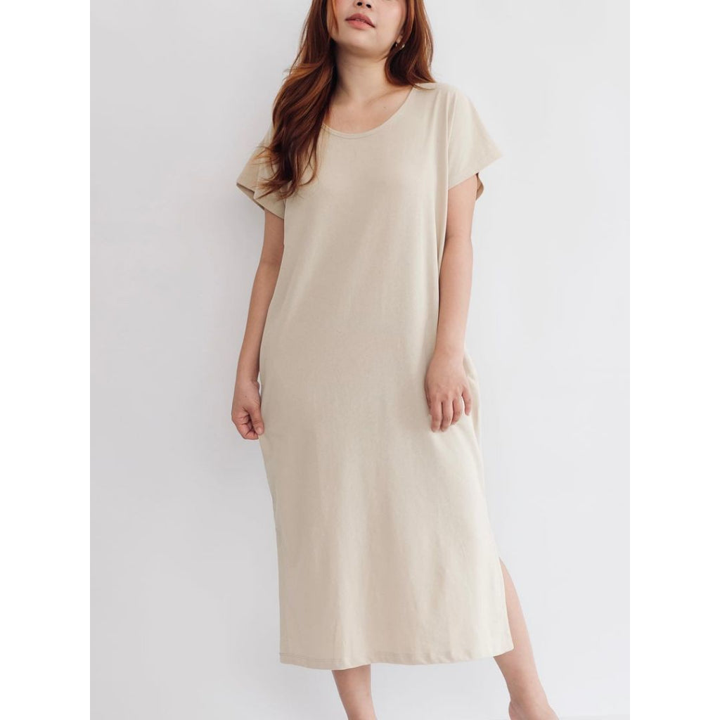 HTP Cotton Slit Maxi Dress