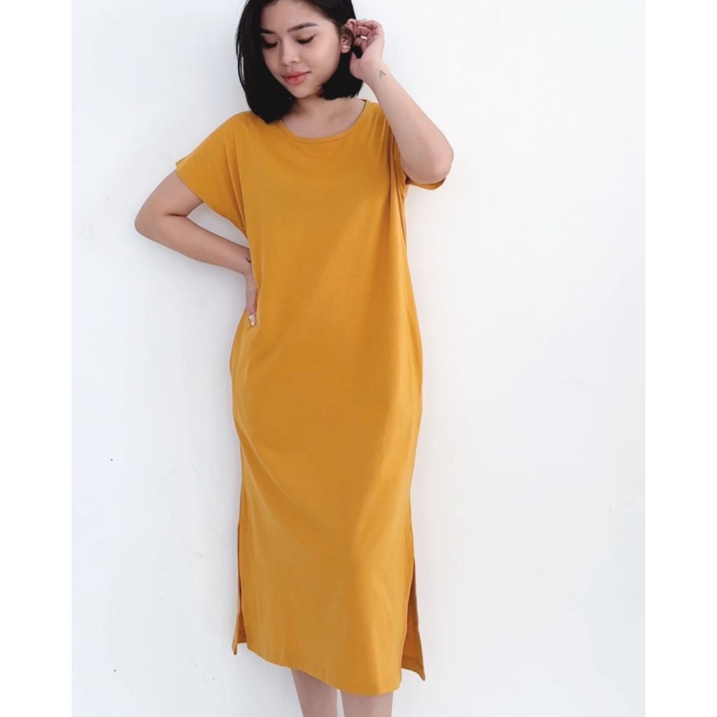 HTP Cotton Slit Maxi Dress