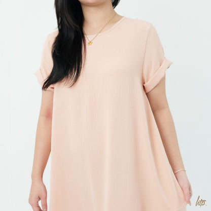 HTP Crinkle Maxi Zip Pockets Dress