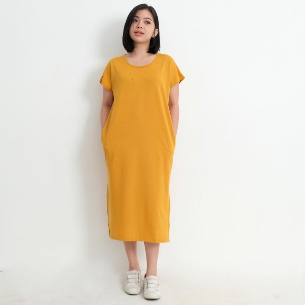 HTP Cotton Slit Maxi Dress