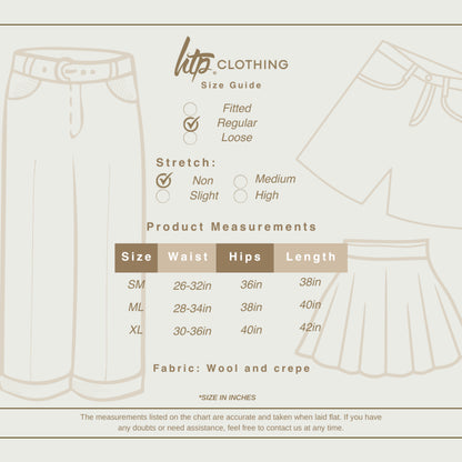 HTP Wide Leg High Waist Trousers