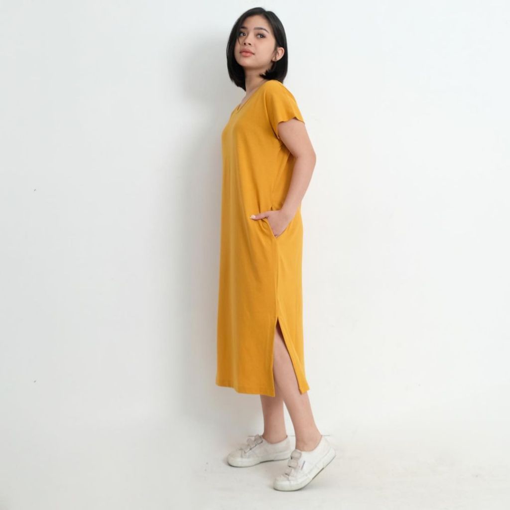 HTP Cotton Slit Maxi Dress