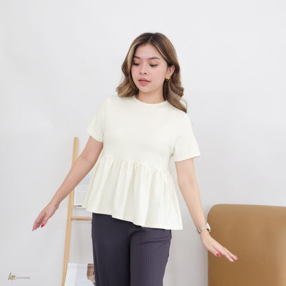 HTP Korean Peplum Cotton Top For Women