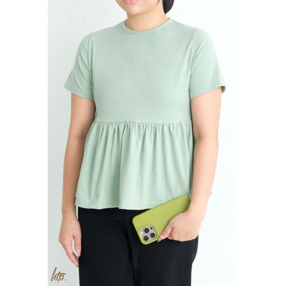 HTP Korean Peplum Cotton Top For Women