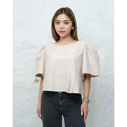HTP Pleated Modern Filipiniana Top