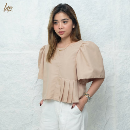 HTP Pleated Modern Filipiniana Top