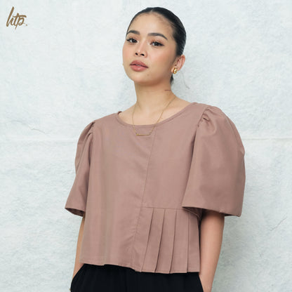 HTP Pleated Modern Filipiniana Top