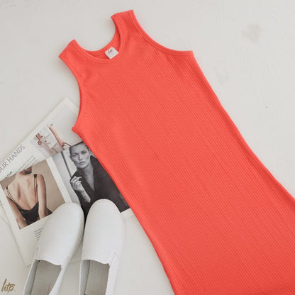 HTP Ribbed Chunky SL Maxi Dress