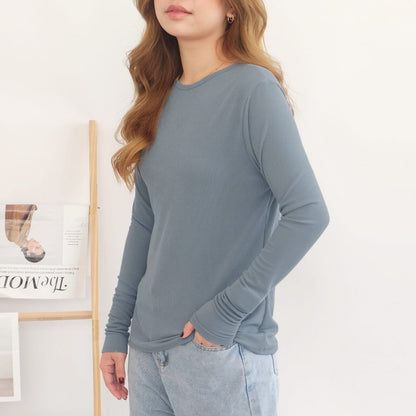 HTP Ribbed Cuff Pullover For Women